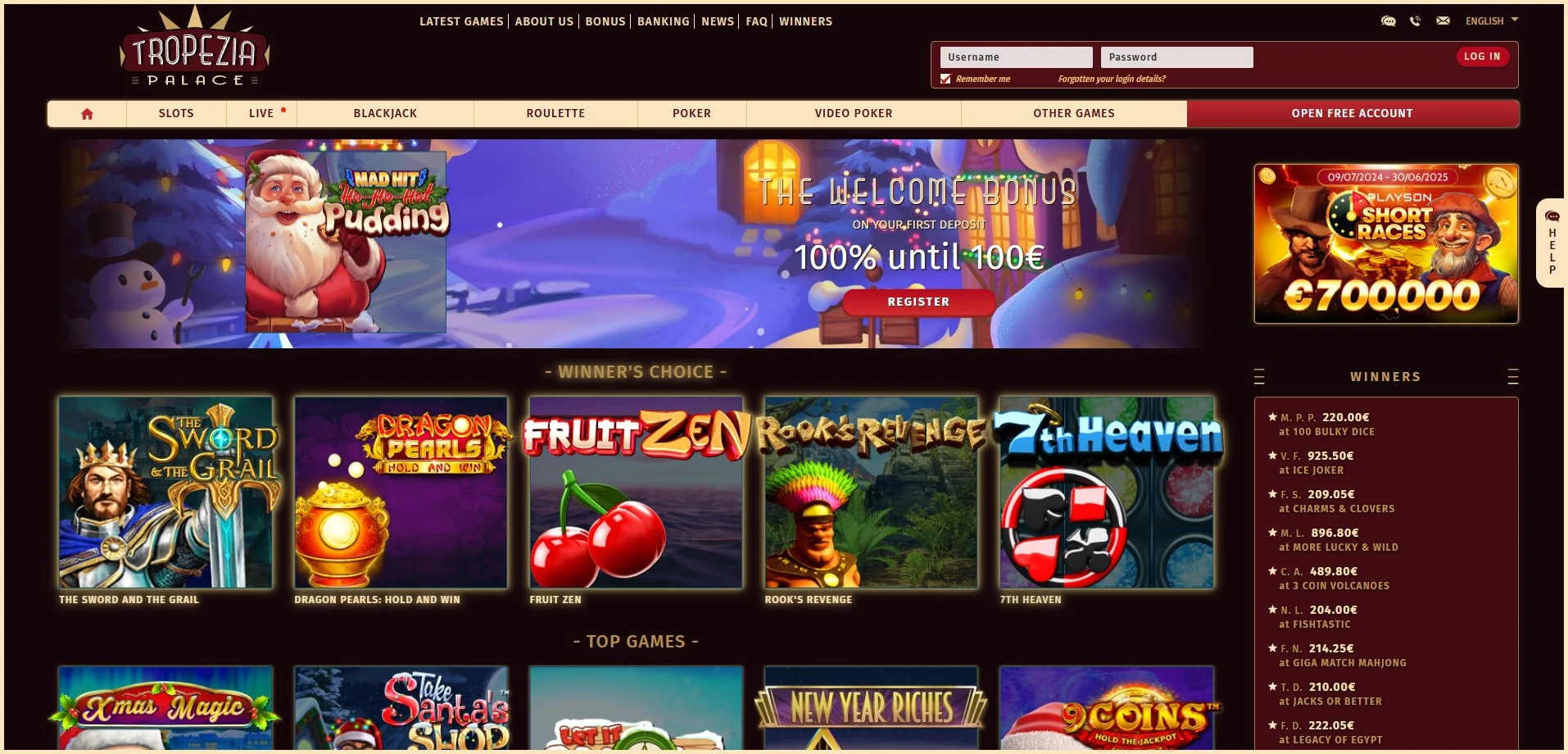 Aperçu compact des sections principales de Tropezia Palace